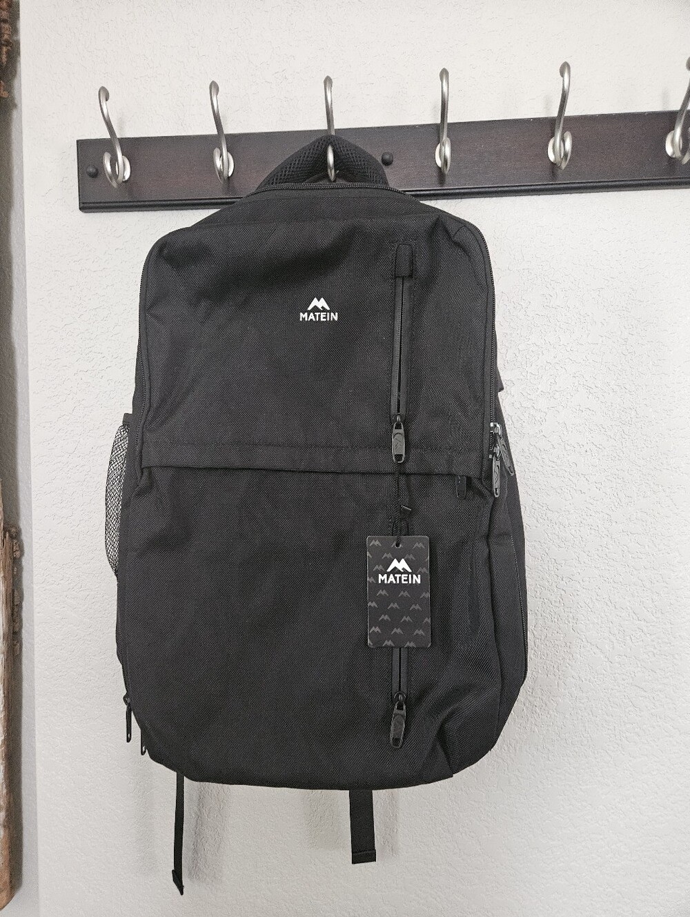 Matein Black Travel Backpack for Women - Durable Everyday Carry